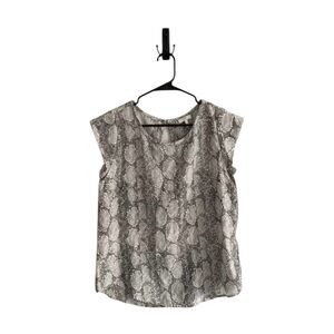 JOIE Silk Snakeskin Print Top